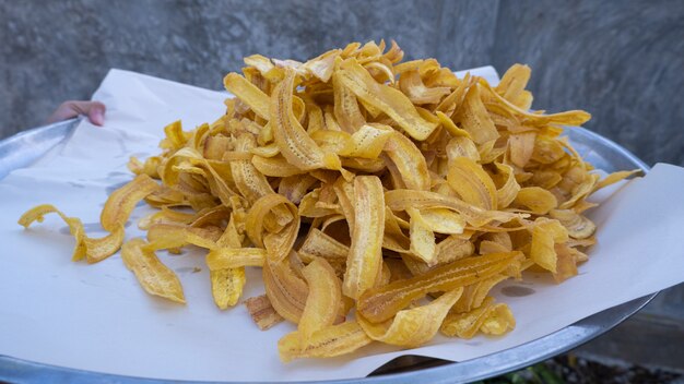 chips de rodaja de plátano