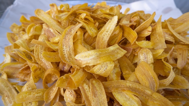 chips de rodaja de plátano