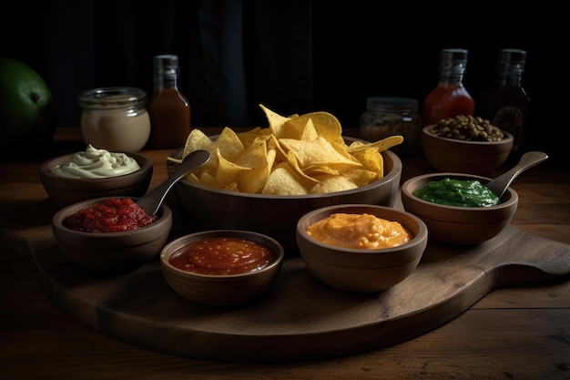 Chips und Dips AI generiert