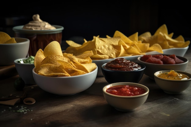 Chips und Dips AI generiert