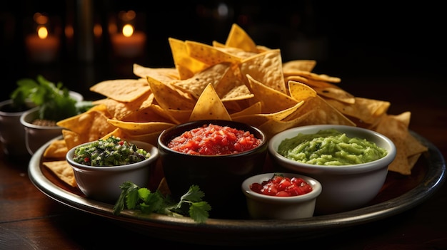 Chips und Salsa sind in vielen mexikanischen Restaurants eine beliebte Vorspeise