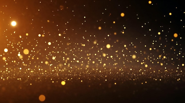 Las chispas de Bokeh dorado