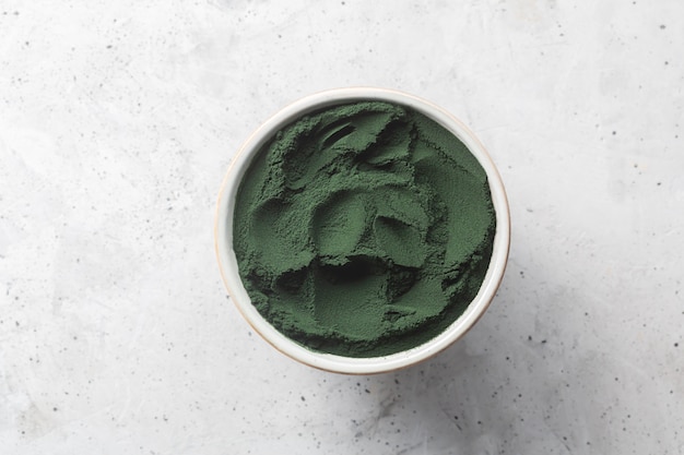 Chlorella algas verdes unicelulares.