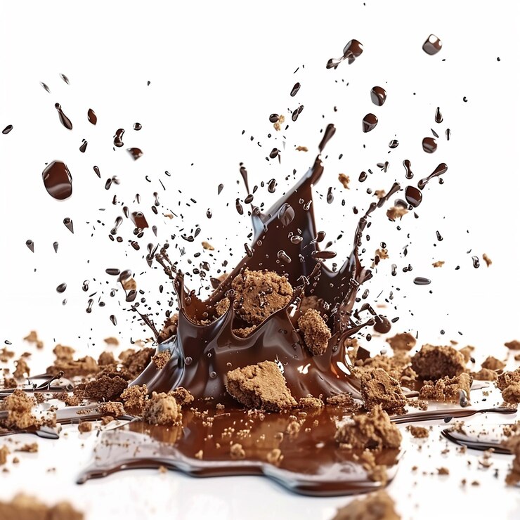 Chocolata salpicada con migas de galletas