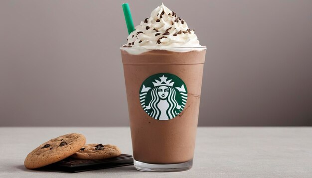 chocolatado frappuchino con galleta y crema