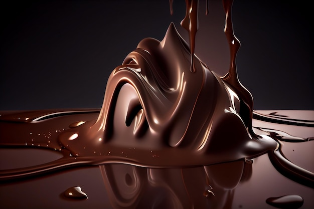 chocolate amargo derretido generative ai