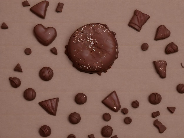 chocolate bela imagem em close-up ai gerado