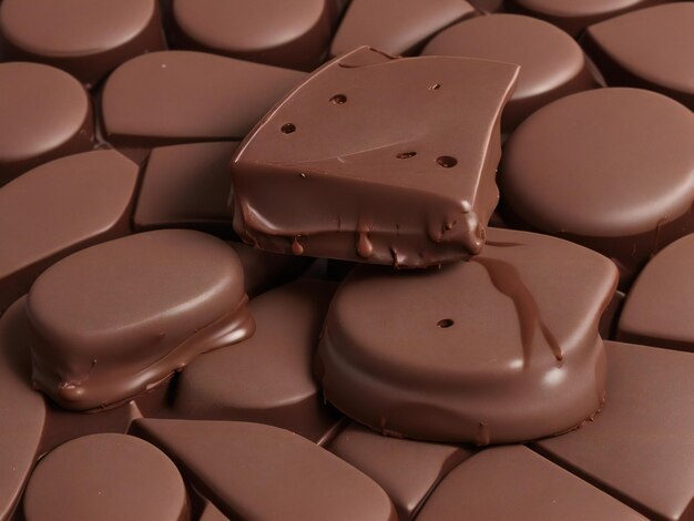 chocolate bela imagem em close-up ai gerado