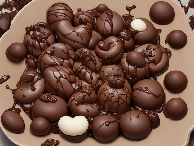 chocolate bela imagem em close-up ai gerado