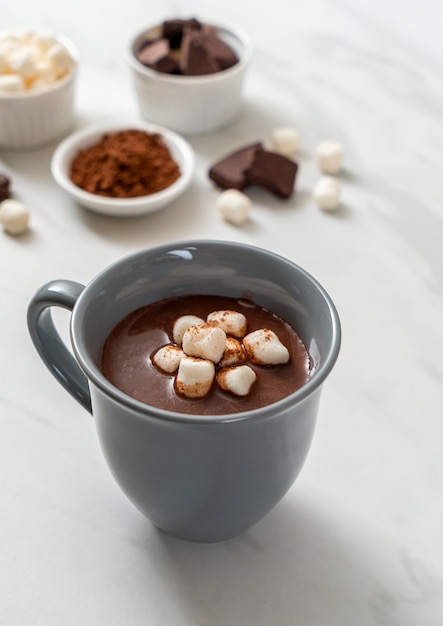 chocolate caliente con malvaviscos