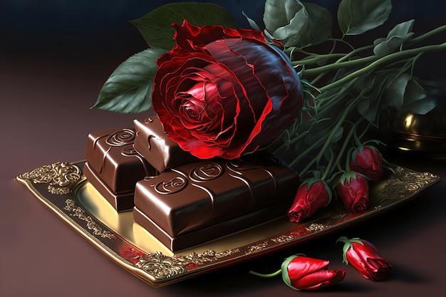 chocolate com rosa