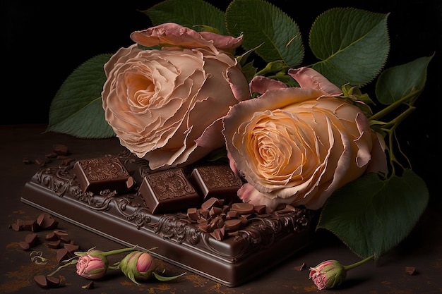 chocolate com rosa