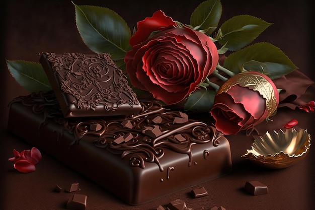 chocolate com rosa