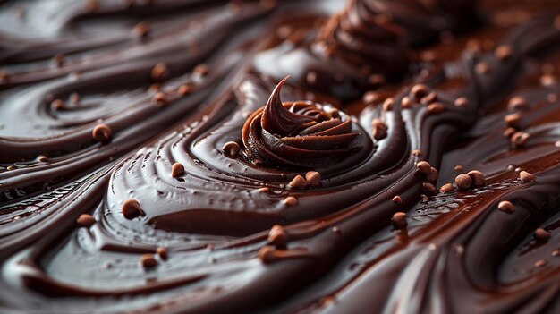 El chocolate se derrite formando patrones intrincados