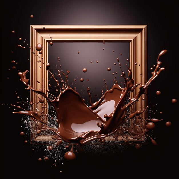 Chocolate Elegance gestaltet einen modernen Splash-Rahmen mit reichem braunen Hintergrund