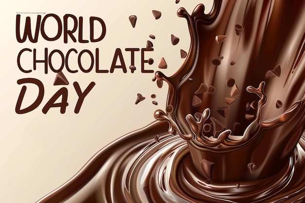 Chocolate escuro e chocolate ao leite barra de chocolate líquido Feliz Dia do Chocolate fundo