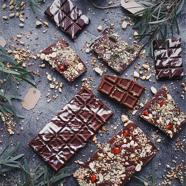 Chocolate hecho a mano con nueces