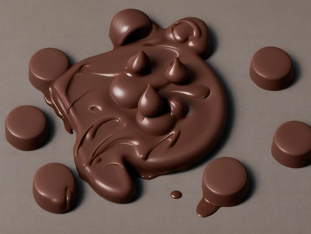 chocolate hermosa imagen de primer plano generada por ai