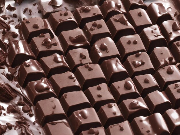 Foto chocolate hermosa imagen de primer plano generada por ai