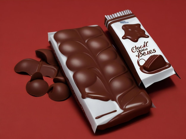 chocolate hermosa imagen de primer plano generada por ai