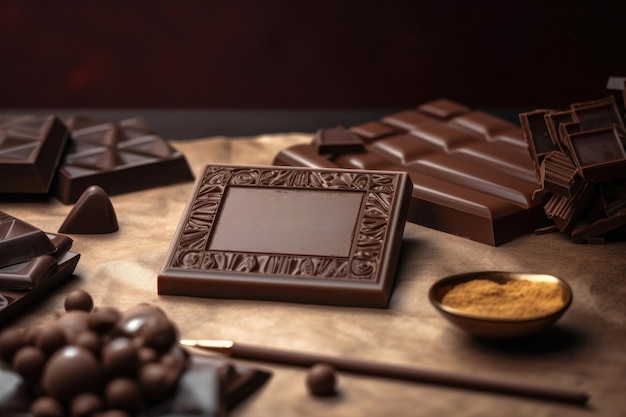 Chocolate Mockup AI generiert