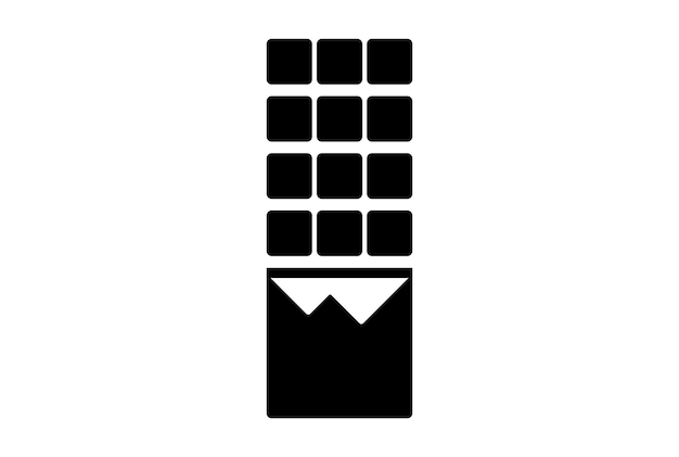 Chocolate navidad icono negro plano navidad símbolo arte minimalista signo ilustraciones