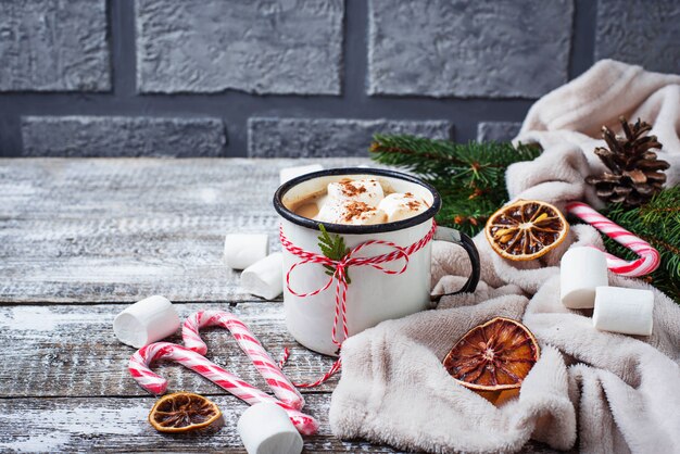 Chocolate quente caseiro ou bebida de cacau