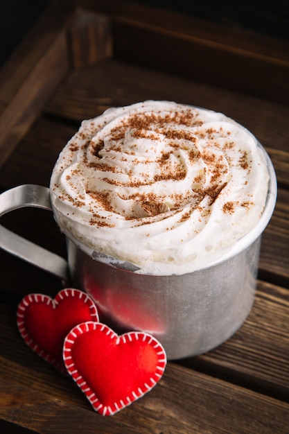 Chocolate quente com chantilly