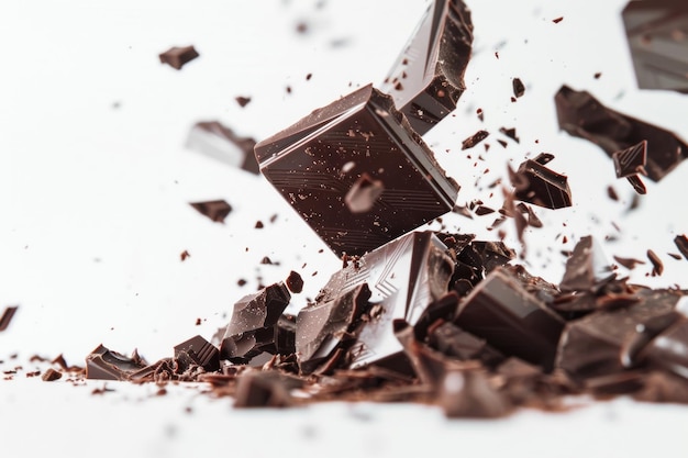 chocolate sobre fondo blanco