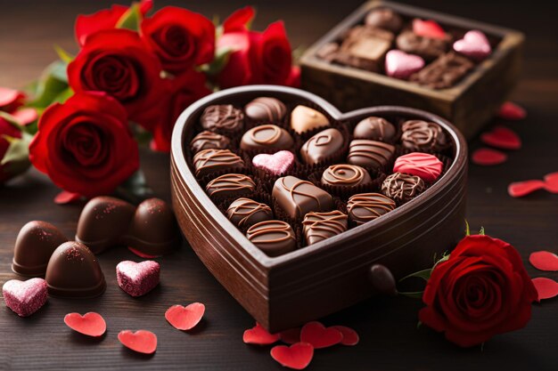 Foto chocolates para el día de san valentín