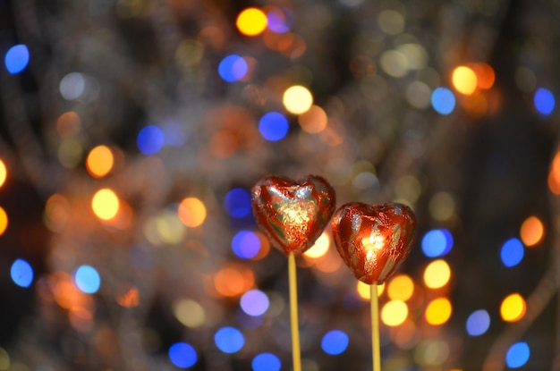 Chocolates en forma de corazón