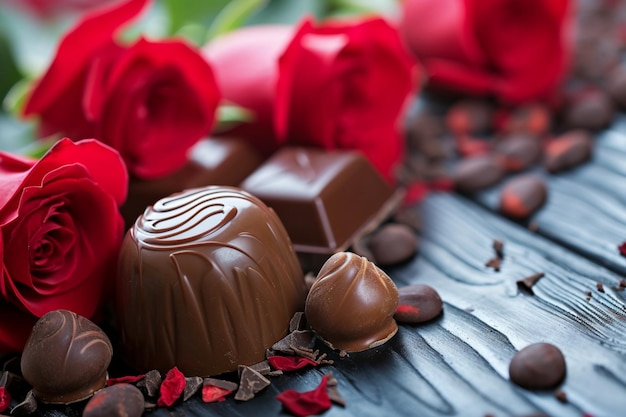 Chocolates y rosas Día de San Valentín39 Generado por IA