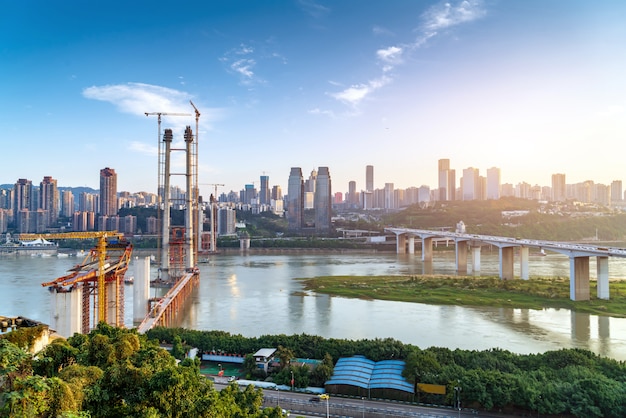 Chongqing Stadtbild und Wolkenkratzer