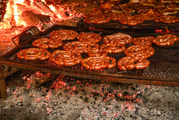 Chorizo de cerdo a la parrilla La Pampa Patagonia Argentina