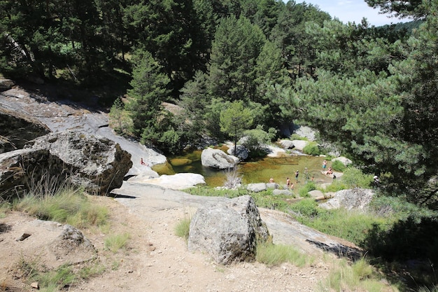 Las Chorreras en el río Tormes en Hoyos del Espino Ávila España