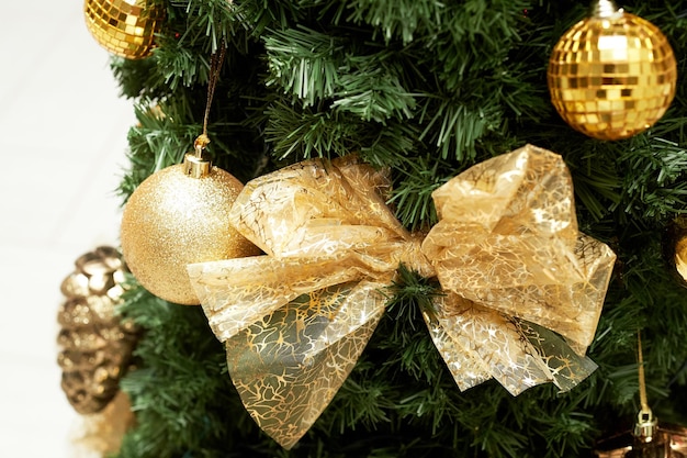 Christbaumschmuck Goldbereich Die Textur ist nah