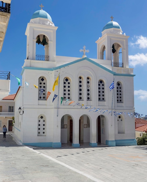 Christlich-orthodoxe Kirche Nahaufnahme Insel Andros Griechenland Kykladen