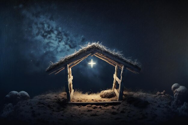 Foto christliches weihnachtskonzept geburt jesu christi abstrakter religion