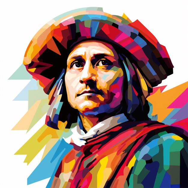 Christopher Columbus im Stil von Wpap