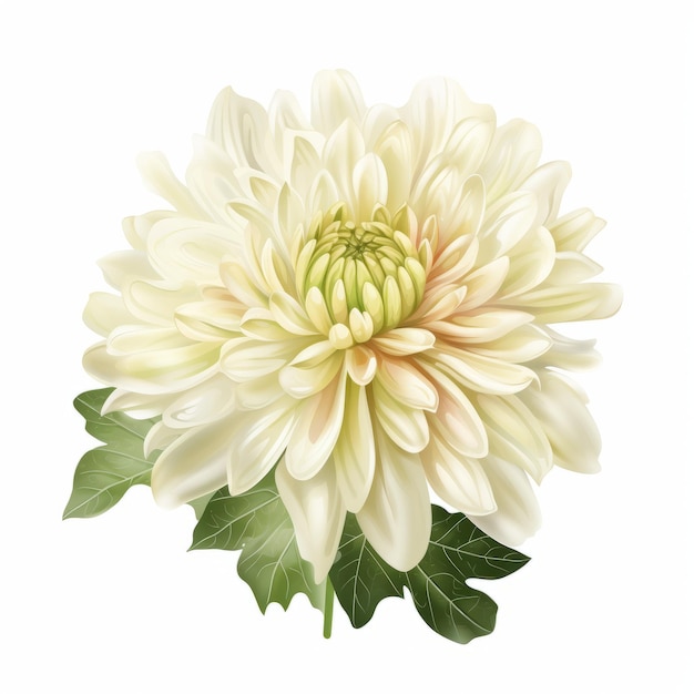 Chrysanthemen-Clipart auf weißem Hintergrund