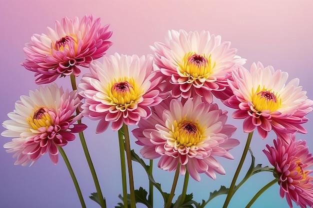 Chrysanthemenblumen vor einem gradienten Hintergrund
