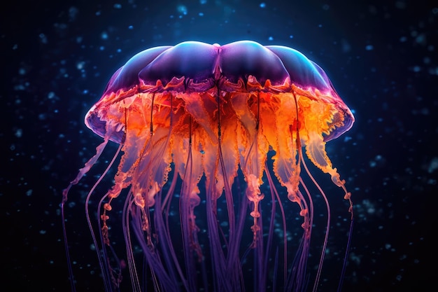 Chrysaora lactea una fantástica fotografía macro de una medusa