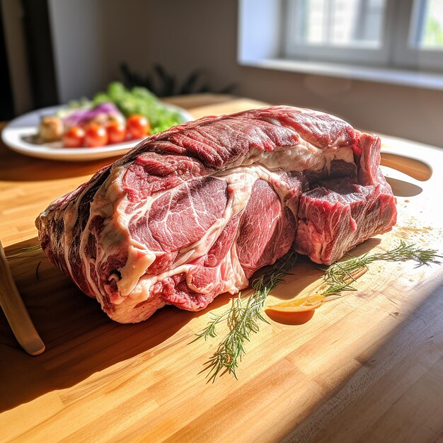 Foto chuck roast cru pronto para cozinhar