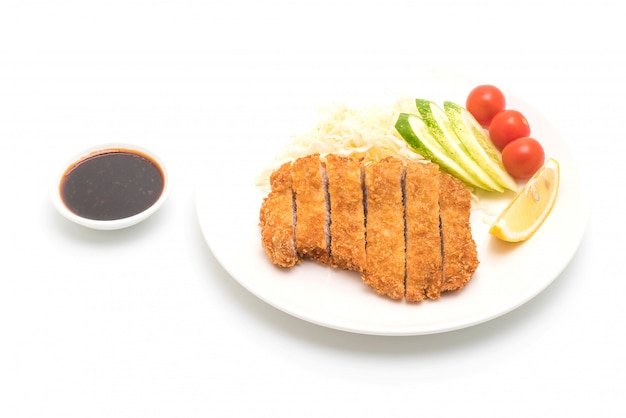 Chuleta de cerdo frita japonesa (conjunto tonkatsu)