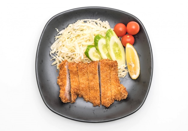 Chuleta de cerdo frita japonesa (set tonkatsu)