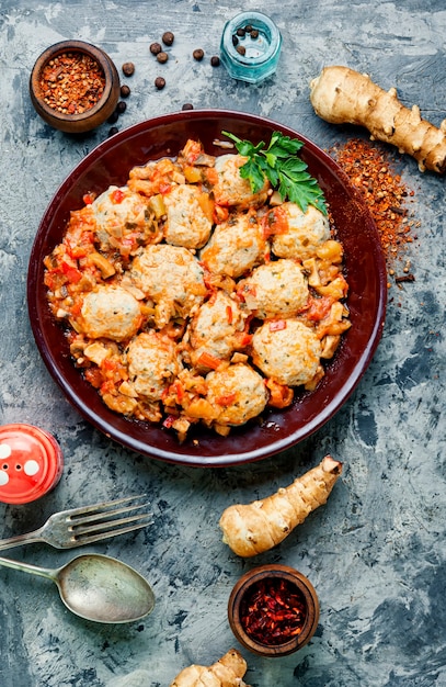 Chuletas de dieta al vapor.