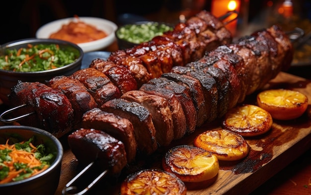 Churrasco brasilianisches Barbecue Eine grellende Feier des Geschmacks und der Tradition