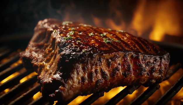 Churrasco costelinhas de bebê IA generativa