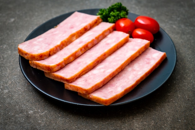 churrasco de bacon fatiado