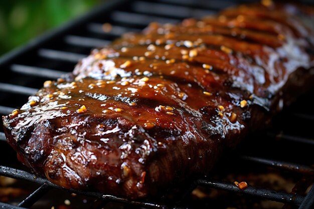 Foto churrasco de bife maple glaze